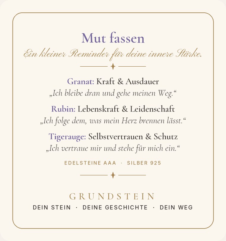 Armband-Karte „Mut fassen“