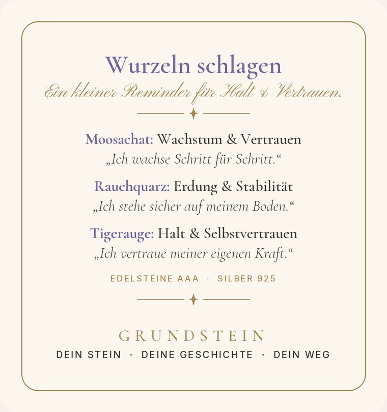 Armband-Karte „Wurzeln schlagen“
