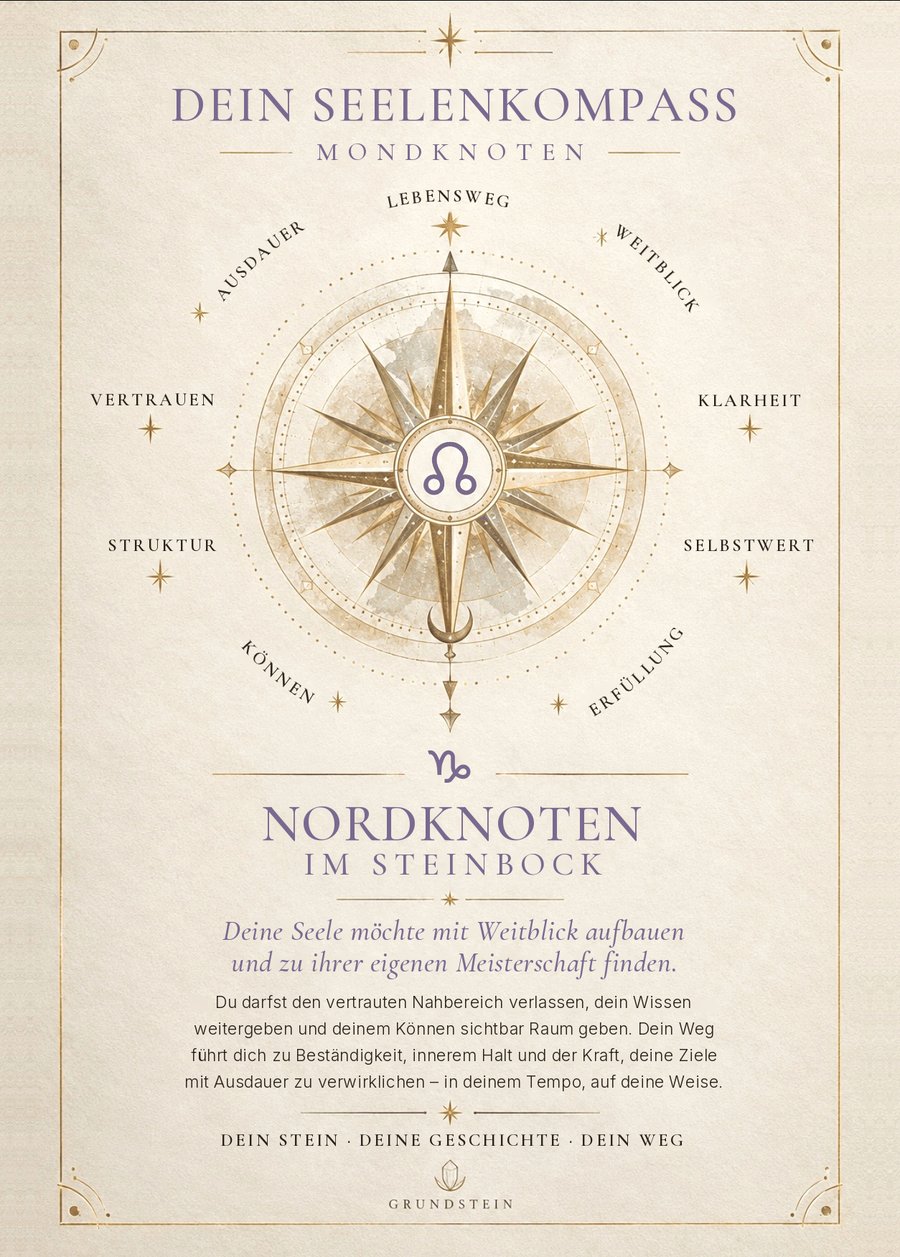 Soulcard „Dein Seelenkompass – Nordknoten im Steinbock“